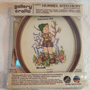 Gallery Crafts Hummel Stitchery Kit " Farm Boy" Vintage 1976